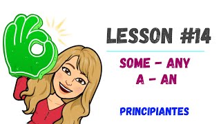 LESSON14  como usar A AN SOME y ANY en INGLÉS ➽ con EJERCICIOS 🚀 [upl. by Leanatan]