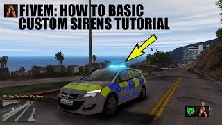 FiveM Basics  How to install Custom Sirens  FiveM Sirens [upl. by Yllut534]