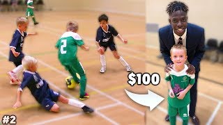 I Challenged Kid Footballers to a Soccer Match WIN Ill Buy You Anything [upl. by Arykahs]