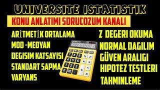 1ÜNİVERSİTE İSTATİSTİK VE OLASILIK DERSİ KONU ANLATIM VİDEOLARI Aritmetik Ortalama [upl. by Emilio376]