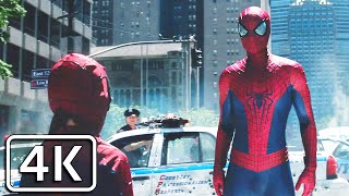 The Amazing SpiderMan 2  SpiderMan vs Rhino ending scene 4K [upl. by Anahsohs]