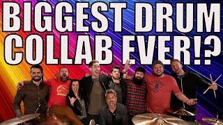 WORLDS BIGGEST DRUM COLLAB  2M SUBS LIVE DRUM COVER [upl. by Nyleahs]