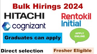 LATEST JOB HIRINGSHITACHI HIRINGCOGNIZANT HIRINGRENTOKIL HIRINGGRADUATESAPPLY ONLINEFRESHERS [upl. by Acinad374]