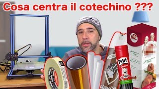 Stampante 3D Prodotti per adesione ma perchè il COTECHINO cosa centra [upl. by Nnayrrehs515]