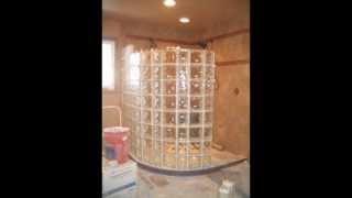 Installing a Glass Block Curved Shower Wall [upl. by Silrak]