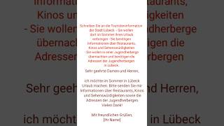 A1 Goethe Zertifikat schreiben Teil 2 a1level schreien deutschlernen goethezertifikat [upl. by Fulcher]