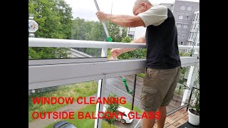 How to clean the outside of the balcony windows [upl. by Schlosser]