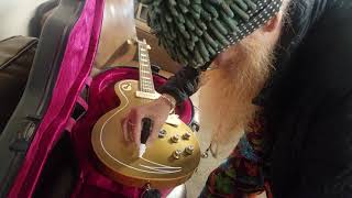 Billy F Gibbons pinstripes my Gibson Les Paul Goldtop [upl. by Eegnat]