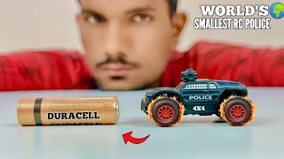 RC World Smallest Turbo Police Car Unboxing amp Testing  Chatpat toy tv [upl. by Enyehc]