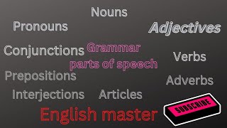 THE NINE PARTS PARTS OF SPEECH DEFINITIONS PARTS OF SPEECH [upl. by Maillliw504]