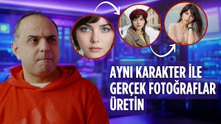 Aynı Karakter ile Gerçek Fotoğraflar Üretebileceğiniz Ücretsiz Telifsiz Yapay Zeka 🤖 [upl. by Suckram]