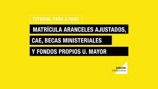 Tutorial Paso a Paso Matrícula Aranceles Ajustados CAE Becas Ministeriales y Fondos Propios [upl. by Hubert]