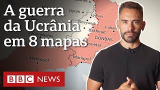 Guerra da Ucrânia 8 mapas que mostram como está o conflito [upl. by Anahsed]