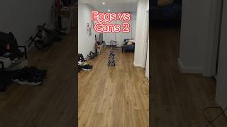 Eggs vs Cans 2 who will win caffeine funny egg [upl. by Leid]