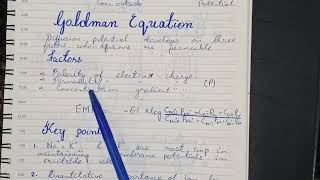 Membrane Potentials Nernst potential  Goldman equation uhslosmodular system [upl. by Keldah]