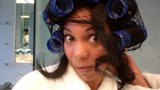 Bouffant Rollers  Results After Drying under a Hood Dryer [upl. by Mosi]