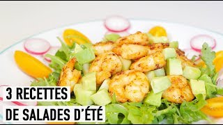 3 RECETTES DE SALADES DÉTÉ [upl. by Llennhoj]