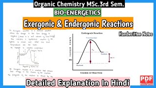 Exergonic Reaction and Endergonic Reaction  BioEnergetics  Organic Chemistry  MSc3rd Sem [upl. by Enelloc282]