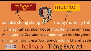 Ngữ pháp A1  Tiếng Đức A1  Möchten und Mögen [upl. by Rheinlander444]