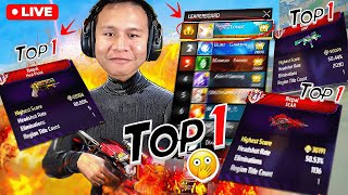 Top 1 Ump amp Heal Pistol Grandmaster Push with V Badge Youtubers ✌ Tonde Gamer freefire live [upl. by Louls803]