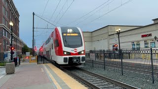 Caltrain Stadler KISS EMU 319 amp 320 in Limited Service 313 Redwood City to San Francisco [upl. by Ohs]