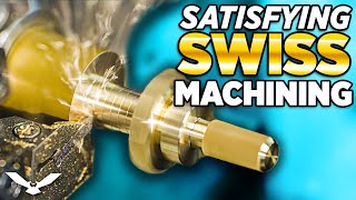 5 Minutes of the MOST Satisfying Swiss Machining [upl. by Refotsirk]