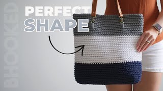 How to crochet a bag with PERFECT shape [upl. by Carrol]