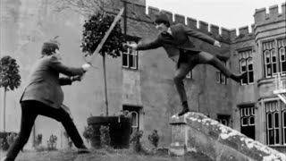 John Lennon amp George Harrison Sword Fighting At Dromoland Castle Ireland  RTE News  28 March 1964 [upl. by Margalit]