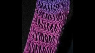 Loom Knit Extra Elongated Knit Drop Stitch Sequence [upl. by Reyaht]