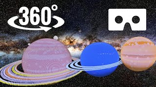 Solar System 360 Minecraft VR Universe 3D Planets 60fps [upl. by Lodhia837]