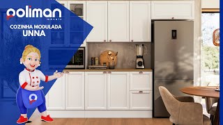 Cozinha Modulada Unna – Poliman Móveis [upl. by Aynnat]