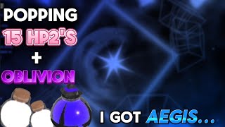 Popping 15 HP2s  Oblivion Potion in Sols RNG I GOT AEGIS  Eon 1 [upl. by Odrareg]