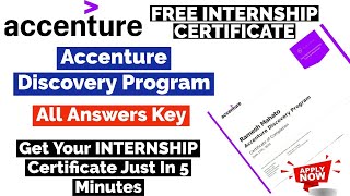 ACCENTURE Internship Certificate  All Task Solution  Inside Sherpa Free Internship Certificate [upl. by Ayanej]