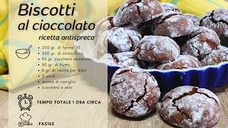 Biscotti al cioccolato  ricetta antispreco [upl. by Llertal442]