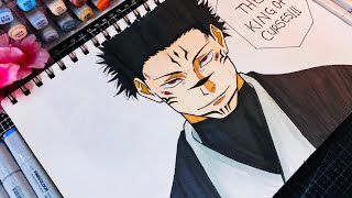 How to Draw Sukuna Megumi Vessel from Jujutsu Kaisen  Easy Step by Step Tutorial [upl. by Siraj371]