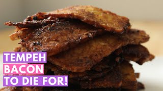 THE BEST VEGAN BACON RECIPE Tempeh bacon to die for [upl. by Humfrey]