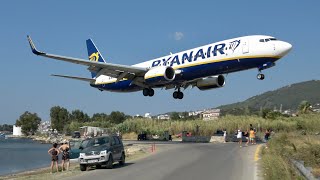 Skiathos Airport Summer 2024 Crazy low landings  Powerful Jetblast Departures Planespotting in 4K [upl. by Yllaw488]