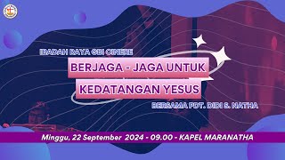 Ibadah Raya 22 September 2024  GBI Cinere Bellevue [upl. by Quitt626]