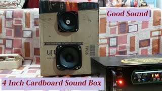 DIY Cardboard Box With 4 Inch Woofer  How To Make Cardboard Box At Home  The technoboy [upl. by Nealah]