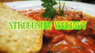 Strogonow z wołowiny stroganoff wołowy  PROSTY PRZEPIS [upl. by Hayalat1]