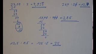 Division von Dezimalzahlen  Wie du Dezimalzahlen schriftlich dividieren kannst [upl. by Mcgraw317]