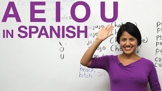 Learn how to say the vowels in Spanish  A E I O U [upl. by Ydnil]