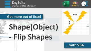 Flip Reflect Shapes  Excel VBA [upl. by Noiroc]