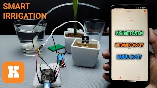 How to make IoT Smart Irrigation Project Using NODEMCU  No Programming NEEDED  KME smart [upl. by Retsevlys]