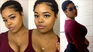 How I Style My Short Natural Hair  Moisturize and Define 4c Twa after The Big Chop [upl. by Pussej806]