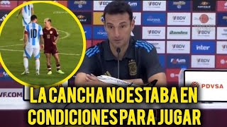 RUEDA DE PRENSA SCALONI 🇦🇷 quotLA CANCHA NO ESTABA PARA JUGARquot🔥 [upl. by Housen724]