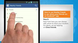 How to use Nearby Friends on Facebook® app Tutorial [upl. by Jews]