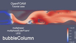 OpenFOAM CFD Simulation Tutorial case quotbubbleColumnquot  LES multiphaseEulerFoam [upl. by Nimzay]