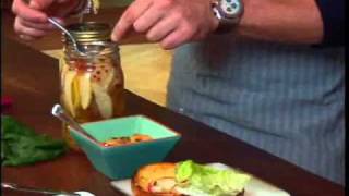 Chef Sam Talbots Sautéed Shrimp on Brioche with Pickled Pears Recipe [upl. by Inatirb]