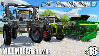 BIG combine of tractor Farming Simulator 22 HARVESTING  FS 22  farmer EP18Timelapse [upl. by Gine715]